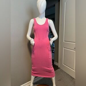 Bobbles And Lace Pink Sleeveless Dress Size S